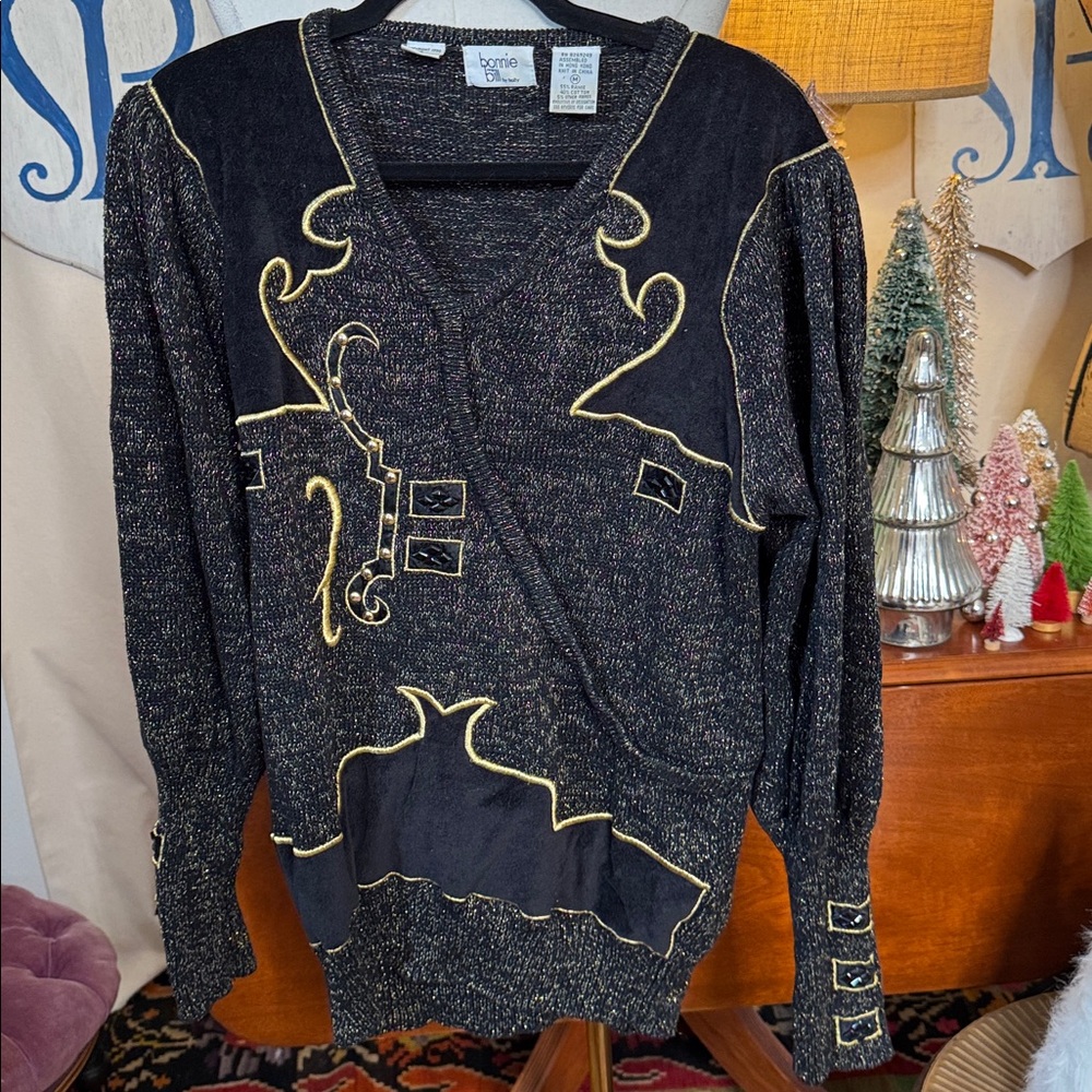 Vintage Bonnie And Bill Embellished Sweater - Picture 2 of 4